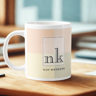 Grande Tasse Mug géant personnalisé avec blocs de couleur | Mon