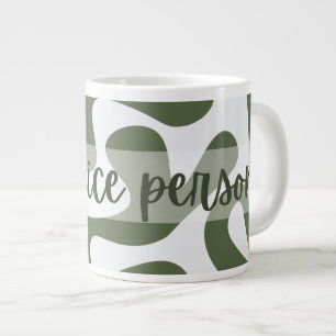 Grande Tasse Mug géant rétro ondulé 'Soyez une personne gentill
