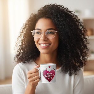 Grande Tasse Mug Joyeuse Saint-Valentin Cœur