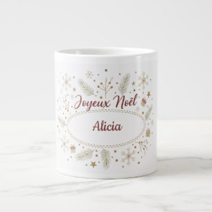 Grande Tasse Mug Joyeux Noël Prénom - Cosy Christmas