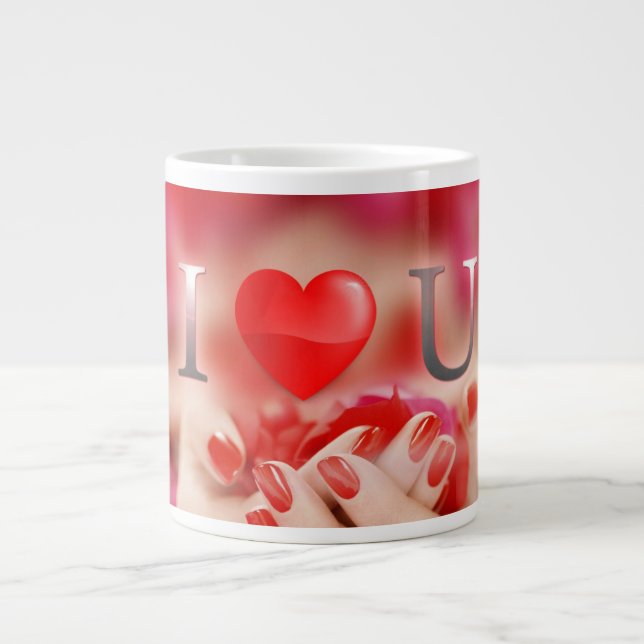 Grande Tasse Mug Jumbo Avec Amour Design (Devant)