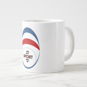 GRANDE TASSE MUG JUMBO BLANCHE  SPORT