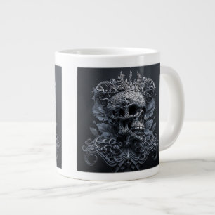 Grande Tasse Mug Jumbo du crâne orné