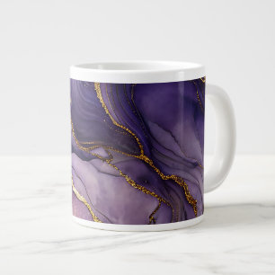 Grande Tasse Mug Jumbo marbrée violette