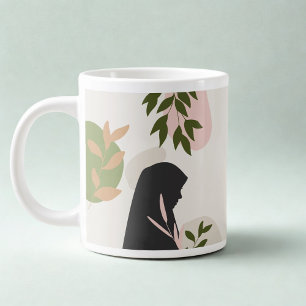 Grande Tasse Mug Monogramme Fille Hijab – Musulmane Personnalis