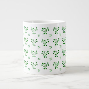 Grande Tasse Mug Motif des cercles Shamrock verts