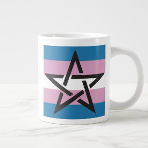 GRANDE TASSE MUG PENTAGRAMME TRANS PRIDE