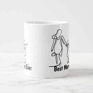 Grande Tasse Mug personnalisé Meilleure Maman Deux-Tons, 45 cl