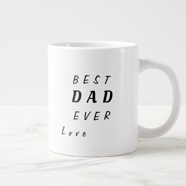 Grande Tasse Mug Personnalisé Pour Papa - Meilleur Papa Jamais (Droite)