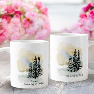 Grande Tasse Mug personnalisé Sérénité : Sip & Be Still   Aquar