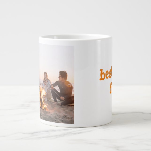 Grande Tasse Mug photo rose Gold Modern Design élégant (Devant)