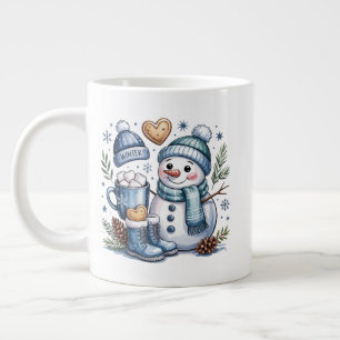 Grande Tasse Mug Spécial Bonhomme de Neige d'Hiver