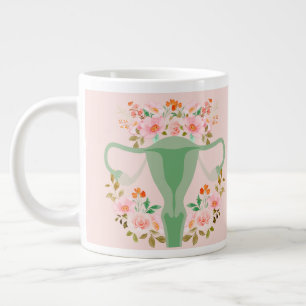 Grande Tasse Mug Uterus floral- (Sage)