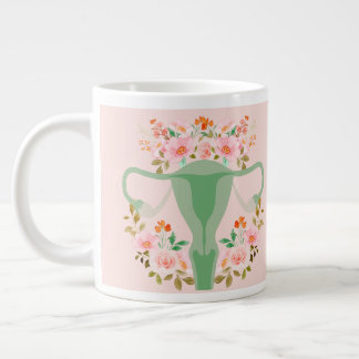 Grande Tasse Mug Uterus floral- (Sage)