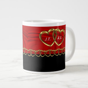 Grande Tasse Mug Valentine Sweetheart avec initiales