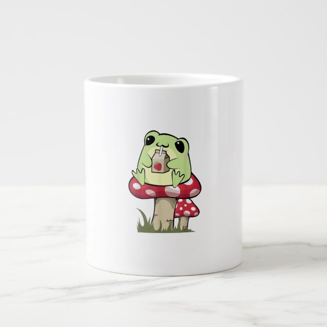 Grande Tasse Mushroom Frog Goblincore Mycology Creative Style (Devant)