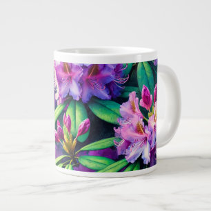 Grande Tasse Musique à fleurs violettes