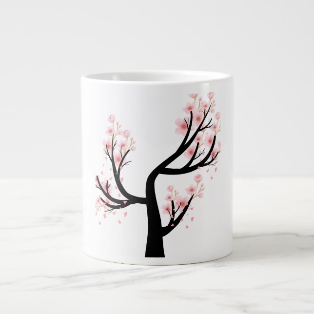 Grande Tasse Musique cerise en fleurs (Devant)