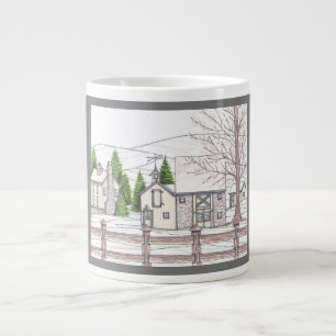 Grande Tasse Musique Jumbo de la ferme en pierre avec gris