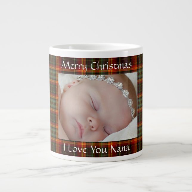 Grande Tasse Musique photo de Noël rouge (Devant)