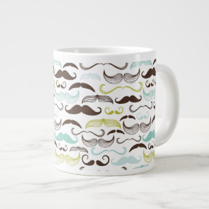 Grande Tasse Mustache motif, style rétro 2