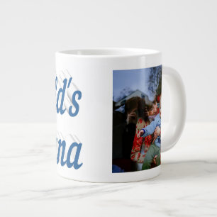 Grande Tasse Nana Photo sea blue text Giant Café Mug
