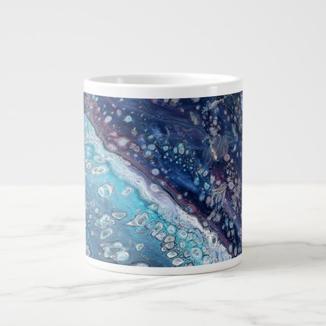 Grande Tasse Natural Attraction 2 Blue Geode Abstract Drink Mug (Devant)