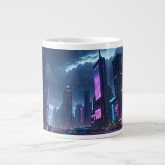Grande Tasse Neon Cyber City Mug - Plongez dans l'avenir!