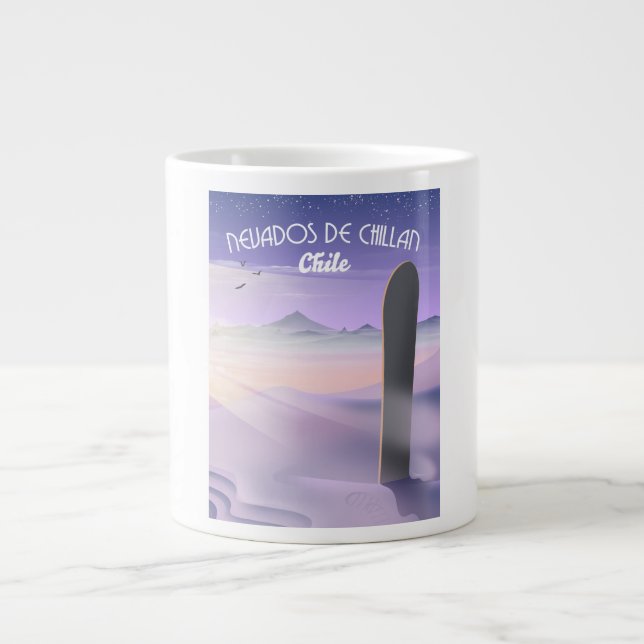 Grande Tasse Nevados de Chillan, poster de snowboard au Chili. (Devant)