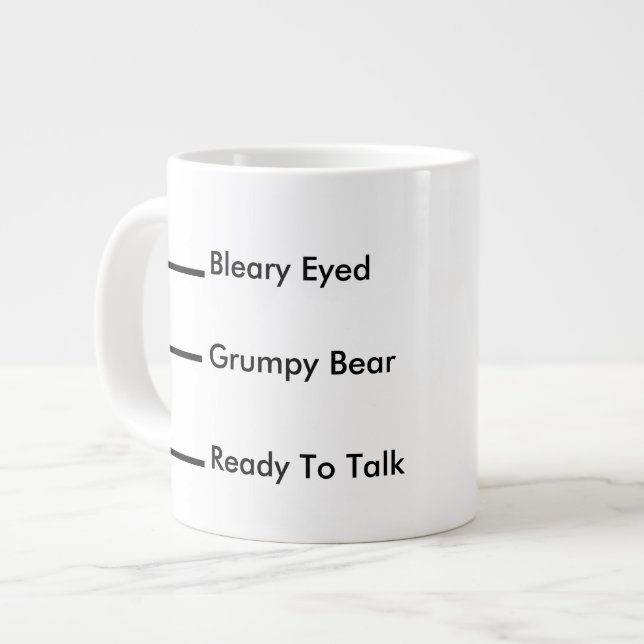 Grande Tasse Niveaux d'humour de café de matin (Devant gauche)