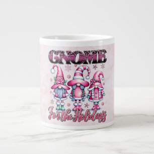 Grande Tasse 🎄 Noël + Gnomes + Esthétique Rose + Vacances
