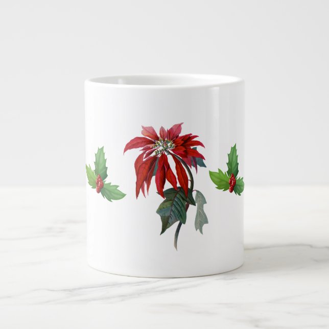 Grande Tasse Noël Poinsettias Oone China Mug (Devant)