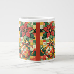 GRANDE TASSE NOËL POINSETTIE ET ORNEMENT