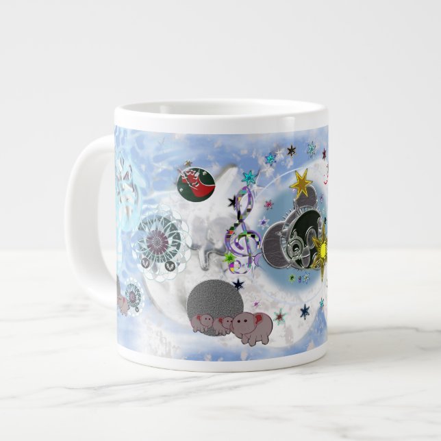 Grande Tasse Noël Santa Claus Sock Spécialité Mug (Devant gauche)