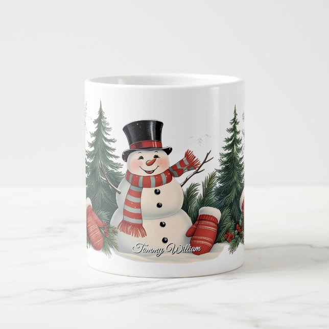 Grande Tasse Noël traditionnel Vintage (Devant)
