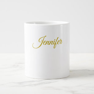 Grande Tasse Nom de couleur or professionnel minimaliste modern