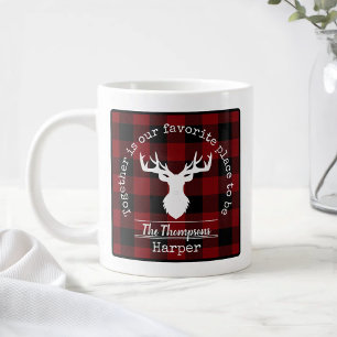 Grande Tasse Nom de famille du Buffalo rouge et noir