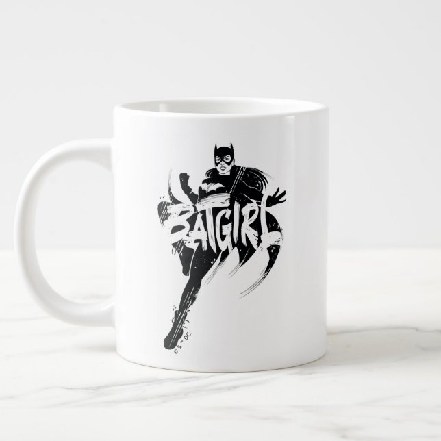 Grande Tasse Nom de la brosse d'encre Batgirl (Gauche)