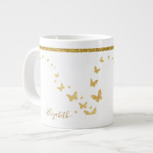 Nom de monogramme pailleté or élégant