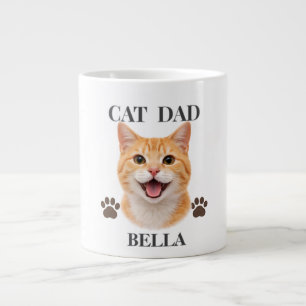 Grande Tasse Nom et photo de chat de typographie moderne simple