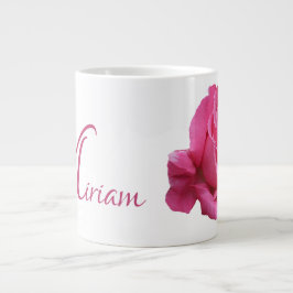 Grande Tasse Nom Miriam personnalisable monogramme rose rose ro