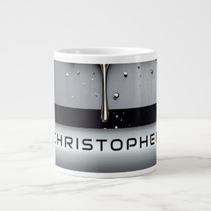 Grande Tasse Nom personnalisé avec métal liquide qui coule