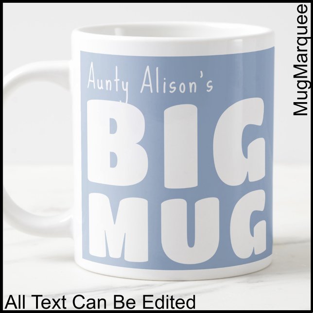 Grande Tasse Nom personnalisé Big Mug Blue C410 Grosse nouveaut (Créateur téléchargé)