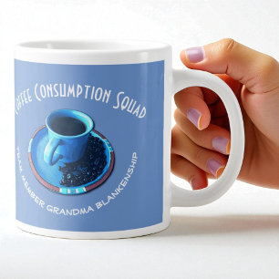 Grande Tasse Nom personnalisé du membre de l'équipe Lover café 