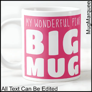 Grande Tasse Nom personnalisé Grosse Mug rose C58 Grosse nouvea