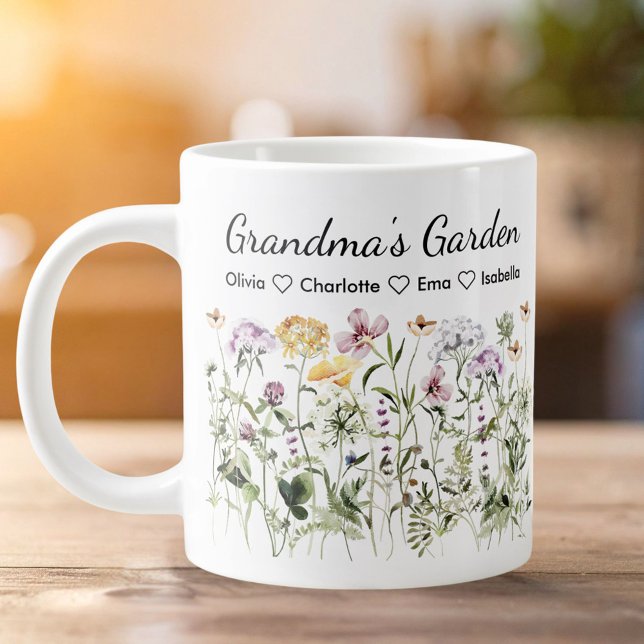 Grande Tasse Nom personnalisé Le jardin de grand-mère Fête des  (In situ)