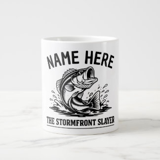 Grande Tasse Nom personnalisé Ouragan de pêche à la basse class