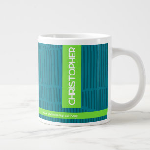 Grande Tasse Nom personnalisé vert moderne