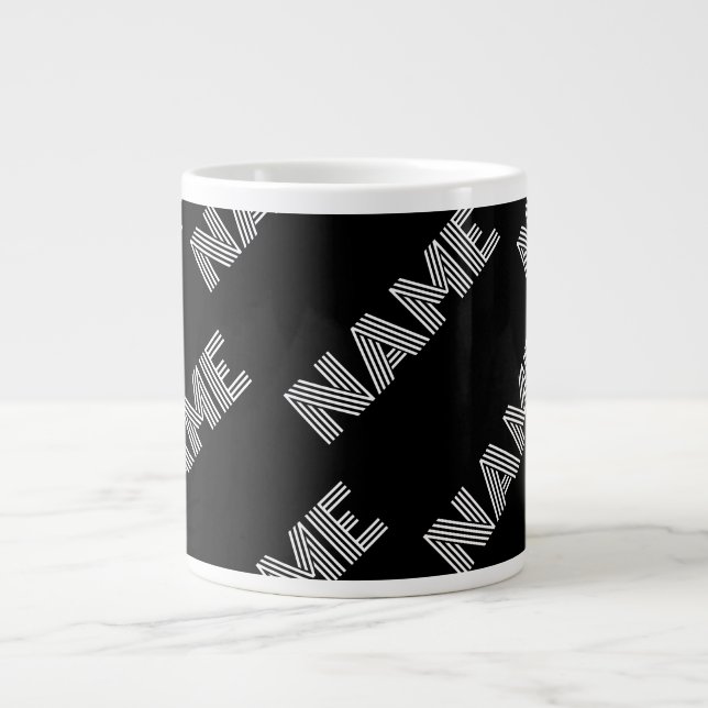 Grande Tasse Nom rétro-moderne gras ou Motif Word (Devant)