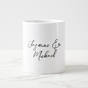 Grande Tasse Noms de calligraphie chic adorables mariages